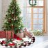 120CM Cartoon Christmas Tree Skirt With Snowflake Deer Snowman Pattern For Indoor Outdoor Merry Christmas Holiday Party Decor Christmas Tree Forest
