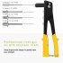120Pcs Riveter Set Pop Rivet Tool Blind Rivets Assortment Kit Rivet Threaded Insert Hand Tools Heavy Duty Rivet Nut Manual Riveter Tool For DIY Hand Made Lovers