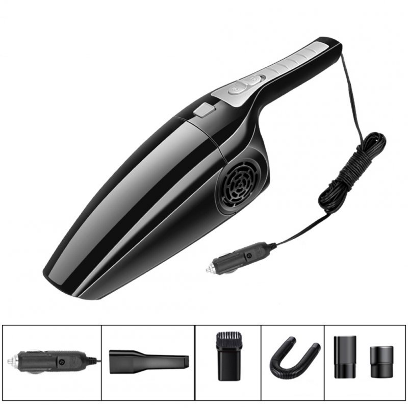 120W 3600mbar Car Vacuum Cleaner Wet And Dry dual-use Vacuum Cleaner Handheld 12V Car Vacuum Cleaner Straight black