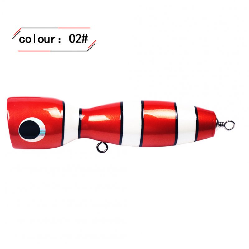 120g Wooden Fishing Lure Catching Big Mouth Popper Bionics Design for Outdoor 02 # YJ-M-003-120g_120g