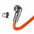 120w 6a Fast Charge Cable 180 degree Rotation Charger Cable for Xiaomi Huawei Orange Type c Head