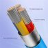 120w 6a Fast Charge Cable 180 degree Rotation Charger Cable for Xiaomi Huawei Sky Blue Android Head