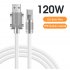 120w 6a Type C Cable Fast Charging Liquid Silicone Usb Line With Led Indicator Compatible For Xiaomi Huawei Samsung orange