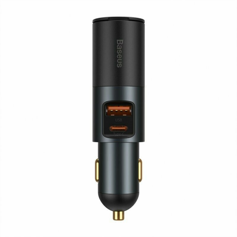 120w Car 2  In  1  Cigarette  Lighter Gold-plated Contacts 3 Fast Charging Ports Car Charger For Cars Off-road Vehicles Large Trucks Type-C+USB