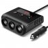 120w Car Cigarette Lighter Adapter Quick Charge 3 0 12v 24v 3 Outlet Power Splitter Dc Outlet With 8 5a 4 Usb Ports black