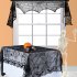 122X246CM Rectangular Polyester Lace Tablecloth Spider Web for Halloween  Dinner Parties and Scary Movie Nights  black SIZE W  48in  122cm  L  96 8in  246cm 