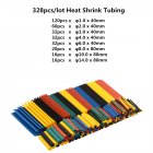 127 328 530Pcs Heat Shrink Tubing 2 1 Car Cable Sleeving Assortment Wrap Wire Insulation Materials DIY Kit 328PCS