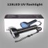 128 X 395led Outdoor Uv Ultraviolet Flashlight Ipx4 Waterproof Lamp Torch Money Inspection Light