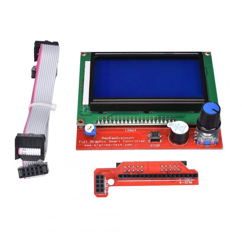 12864 LCD Display Smart Controller with Adapter for RAMPS 1.4 RepRap Guru 3D Printer TE645