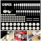 129pcs Polishing Wheels Set With 3.175mm Shank Rotary Tools Grinding Accessories For Gemstones Glass Ceramics 129PCS