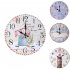 12Inches 30CM Retro Wooden Quartz Movement Wall Clock for Sitting Room Bar Decor