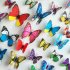 12PCS Simulate 3D Butterfly Wall Sticker with Magnet Elegant Colourful Mural Wall Decoration for Fridge Computer TV Backdrop Wall Living Room Bedroom  Pure yell