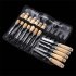 12PCS Wood Chisel Tool Set Sturdy Chisel Round Nose Chisel Inclined Wood Turning Chisel 3 Straight Chisel V type Straight Cutting Tool Bending Chisel Wood Chise