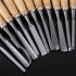 12PCS Wood Chisel Tool Set Sturdy Chisel Round Nose Chisel Inclined Wood Turning Chisel 3 Straight Chisel V type Straight Cutting Tool Bending Chisel Wood Chise