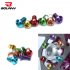 12Pcs Bicycle Brake Disc Screws Steel Bolt Rotor Cycling Colorful Disc Screws 1 8g For Mountain Bike purple M5   12
