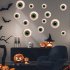 12Pcs Halloween Round Floor Sticker Home Decor Living Room Scary Eyes Wall Sticker Party Holiday Decals HW006