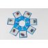 12Pcs M5x10mm Road Mountain Bike Bicycle Disc brakes Rotor Screw Bolts nuts Torx T25 Head Bicycle Brake Disc Bolts Screw Blue one card   12