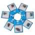 12Pcs M5x10mm Road Mountain Bike Bicycle Disc brakes Rotor Screw Bolts nuts Torx T25 Head Bicycle Brake Disc Bolts Screw Blue one card   12