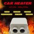 12V 24V 600W 800W Car Heater Portable Temperature Heating Defroster Fogging 2 Holes Autonomous Heater  2 holes 12V