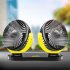 12V   24V USB Car Cooling Fan Low Noise Summer Air Conditioning 360 Degrees Rotation Adjustable Car Fan Black yellow