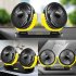 12V   24V USB Car Cooling Fan Low Noise Summer Air Conditioning 360 Degrees Rotation Adjustable Car Fan Grayish yellow