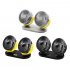 12V   24V USB Car Cooling Fan Low Noise Summer Air Conditioning 360 Degrees Rotation Adjustable Car Fan Grayish yellow
