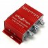 12V 2CH Mini Hi Fi Stereo Audio Small Amplifier AMP for Car Motorcycle Radio MP3 Red