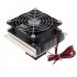 12V 6A Thermoelectric Peltier Refrigeration Cooler Fan Cooling System Kit 6W  Black Silver  60W