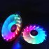 12V 6PIN Colorful Light 12CM DC Computer Chassis Cooling Case RGB Fan Colorful RGB fan  need to be used with controller 