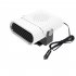 12V Car Heater Cigarette Lighter Plug Fast Heating Cooling Fan Base 360   Rotating Windshield Defroster Demister Electric Dryer White