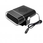 12V Car Heater Cigarette Lighter Plug Fast Heating Cooling Fan Base 360° Rotating Windshield Defroster Demister Electric Dryer black