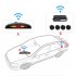 12V Car LED Parking Sensor Kit 4 Sensors 22mm Backlight Display Reverse Backup wireless Radar Monitor System  black