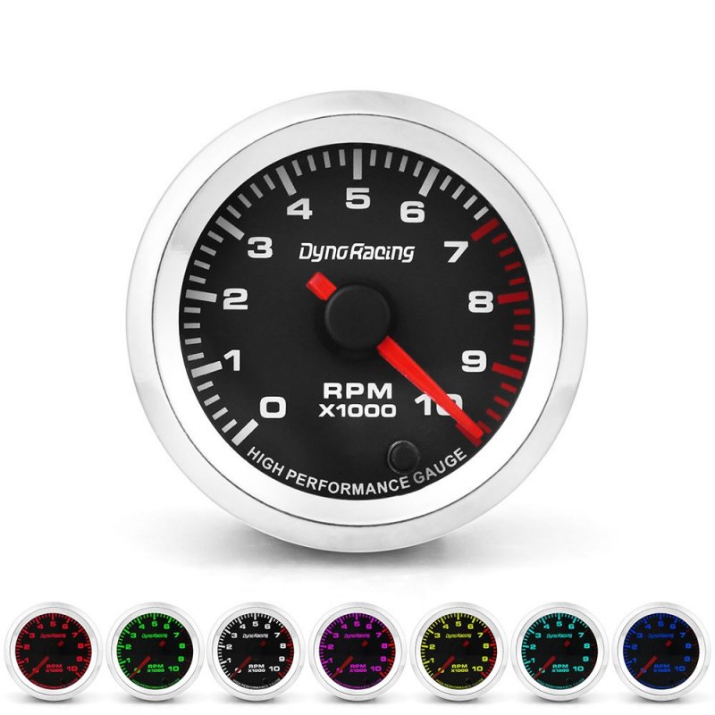 12V Car Tachometer Gauge Tacho Meter 52mm 0-10000 RPM Measuring Range Tachometer
