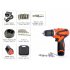 12V Cordless Electric Drill featuring a flashlight  rechargeable 1500mAH battery and 2 speeds for a all in one tool for drilling