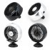 12V Electric Car Fan 360 Degree Rotatable Car Auto Cooling Air Circulator Fan Air outlet   silver