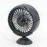 12V Electric Car Fan 360 Degree Rotatable Car Auto Cooling Air Circulator Fan Center console black   air outlet can be rotated