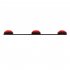 12V Red Light Beads Stainless Steel 9 LEDs Bar Strip Light Lamp with Transparent Shell