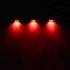 12V Red Light Beads Stainless Steel 9 LEDs Bar Strip Light Lamp with Transparent Shell