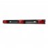 12V Red Light Beads Stainless Steel 9 LEDs Bar Strip Light Lamp with Transparent Shell