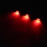 12V Red Light Beads Stainless Steel 9 LEDs Bar Strip Light Lamp with Transparent Shell