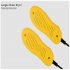 12W 1 Pair Shoe Dryer Portable Energy Saving Fast Heating Foot Protector Yellow