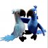 12in BLU   Jewel 2PCS Rio Plush Toy Parrot Bird Stuffed Animal Doll for Kids Gift Navy blue
