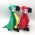 12in BLU   Jewel 2PCS Rio Plush Toy Parrot Bird Stuffed Animal Doll for Kids Gift green