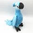 12in BLU   Jewel 2PCS Rio Plush Toy Parrot Bird Stuffed Animal Doll for Kids Gift Navy blue