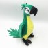 12in BLU   Jewel 2PCS Rio Plush Toy Parrot Bird Stuffed Animal Doll for Kids Gift green