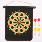 12in Magnetic Dartboard Roll Up With 6 Magnet Darts Double Sided Kids Dart Board Game As shown