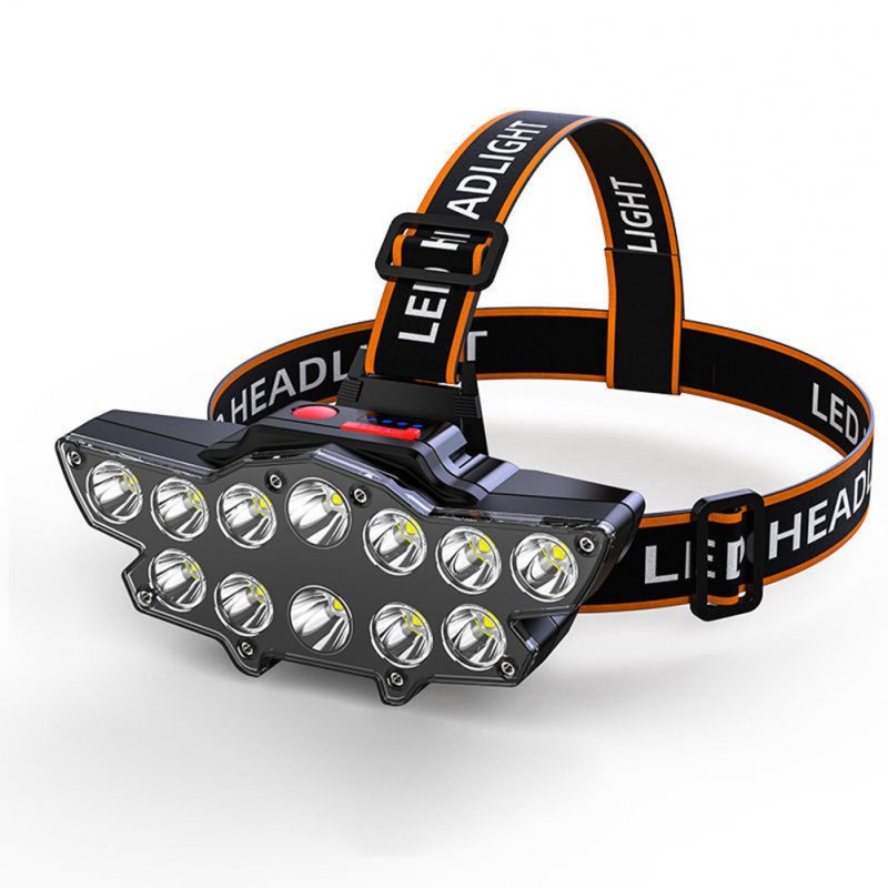 12led Headlamp Waterproof Flashlight Rechargeable Head-mounted Torch Outdoor