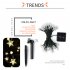 12m 100led Solar Star String Lights 8 Modes Twinkle Fairy Light for Outdoor Gardens Lawn Patio Decor Colorful