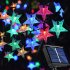 12m 100led Solar Star String Lights 8 Modes Twinkle Fairy Light for Outdoor Gardens Lawn Patio Decor Cold White