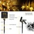 12m 100led Solar Star String Lights 8 Modes Twinkle Fairy Light for Outdoor Gardens Lawn Patio Decor Cold White